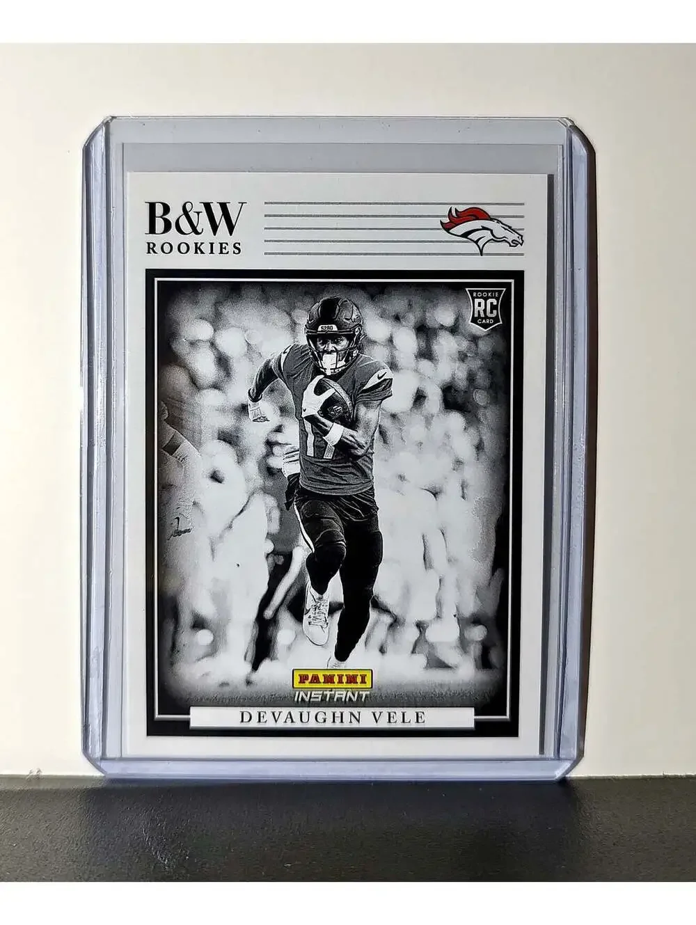 Devaughn Vele 2024 Panini NFL #22 Black & White Rookies Card Broncos 1 of 680